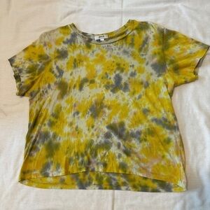 Agolde Large Linda Yellow Tie Dye Tee ~ Boho Festival 90’s Y2K T-Shirt
